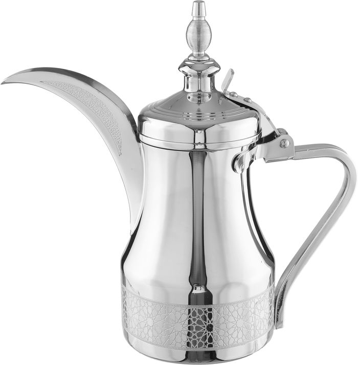 دلة قهوة استيل السيف غاليري، 1.4 لتر، نقش اسلامي - فضي product image 1