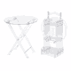 طقم طاولات اكرليك، 5 قطع - شفاف فضى product image 2