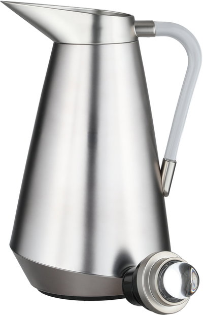 Al Saif Gallery Tarif Thermos Set, 1/0.7 Liter, Glass Interior, Transparent Handle, Push-Button Lid - Silver product image 6