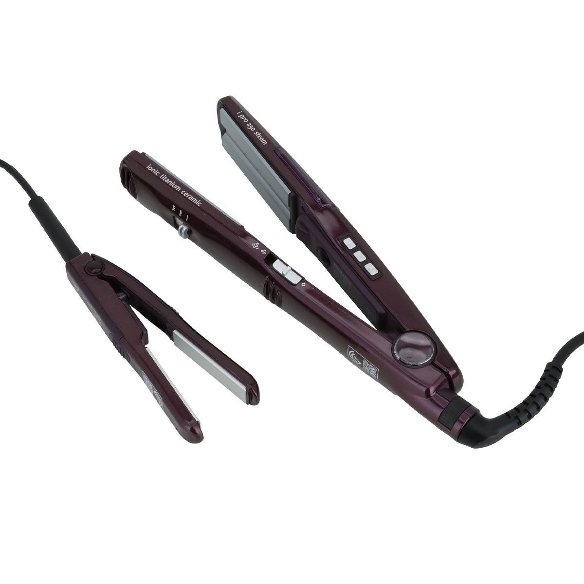 Babyliss iPro 230 Steam Hair Straightener, 5 Heat Levels, 230 Degrees, Mini Hair Straightener Attachment - Purple product image 7