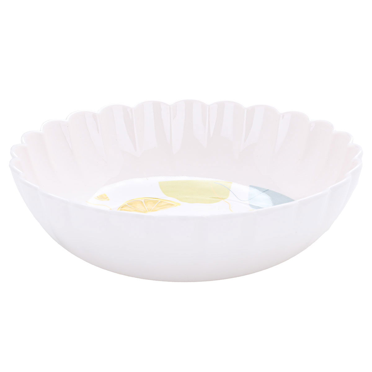 صحن سلطة بلاستيك السيف غاليري، 28×16.5×6.5 سم، دائري - أبيض product image
