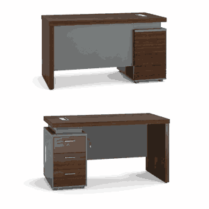 مكتب إداري مودرن خشب MDF، 75×140×70 سم - بني غامق product image 2