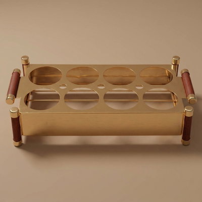 Al Saif Gallery Cup Holder, 8 Places - Gold product image 1