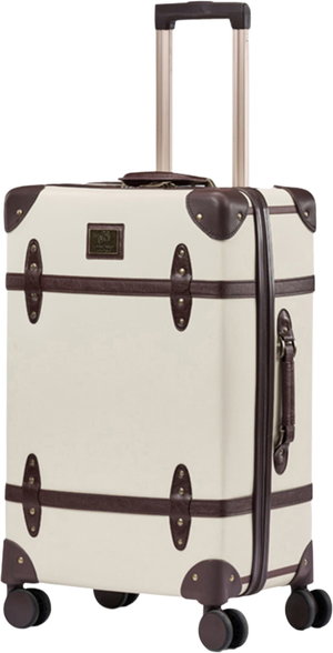 حقيبة سفر جلد صناعي ليمرا، 20 بوصة، 4 عجلات، زاوية 360 درجة، LMA-6082 - بيج بني product image