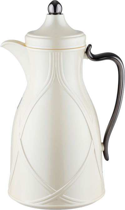 طقم ترامس طيف السيف غاليري، 0.7 / 1 لتر، 2 قطعة، خامة داخلية زجاج، يد أسود، غطاء ضغاط - أبيض لؤلؤي product image 2