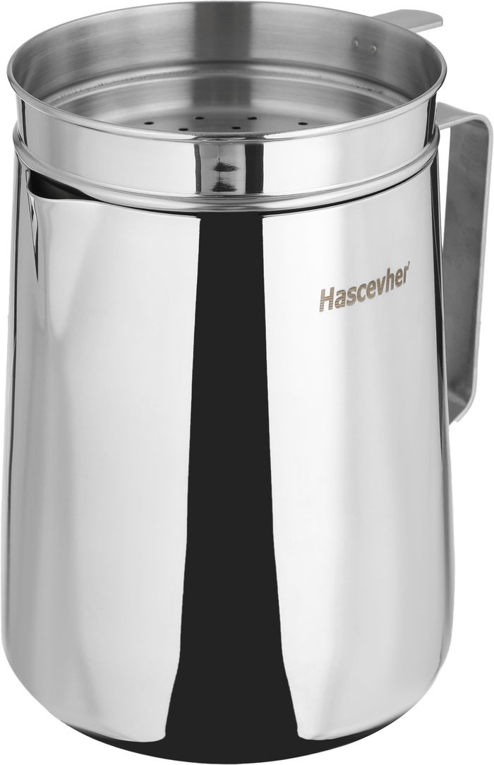 Hacshever Stainless Steel Frying Pan, Jug Shape, with Strainer, 2 L - Silver product image 3