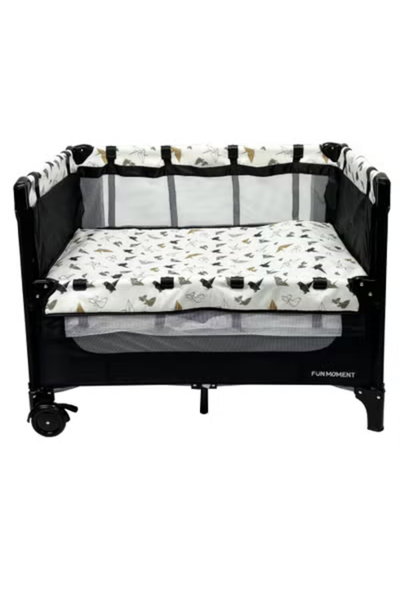سرير اطفال فان مومنت، 100×70 سم، قابل الطي - اسود product image 3