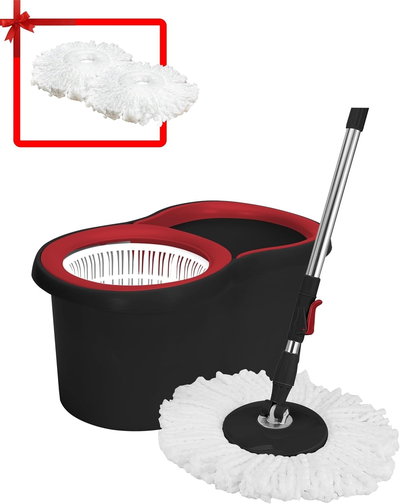 ممسحة دوارة ميكروفايبر فيسيو، 15 لتر، دلو، مرفق عبوتين وسادات - متعدد الالوان product image 3