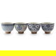 Al Saif Gallery ceramic cup set, 12 pieces, blue-white wood product image 1