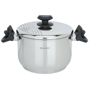 Hascevher black steel pot, 5 litres, 22 cm, Turkish - silver product image 2