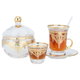 طقم بيالات شاهي وقهوة زجاج السيف غاليري، 50 قطعة - شفاف product image 1