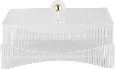 Al Saif Gallery Acrylic serving tray, 24x14x11.6 cm, rectangular, with lid - transparent product image 1