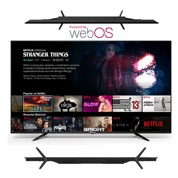 GVC Pro 43GW6100 Frameless Smart TV, 43-inch, 4K, WebOS, Built-in Receiver, Free Wall Mount - Black product image 4