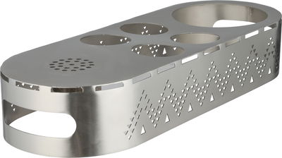 طقم ضيافة ستانلس ستيل السيف غاليري، تمرية، ستاند فناجين ودلة قهوة بقاعدة - فضي product image 4