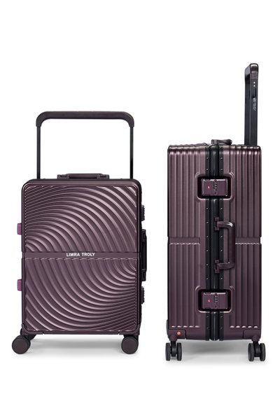 طقم شنط سفر بولي كربونات ليمرا، 2 مقاس، 4 عجلات، LMA-1916 - بني product image 3