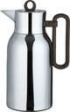 Al Saif Gallery Al Durra Thermos Set, 1/1 Liter, 2 Pieces, Glass Inner Container, Push Button, Wooden Handle - Silver product image 2