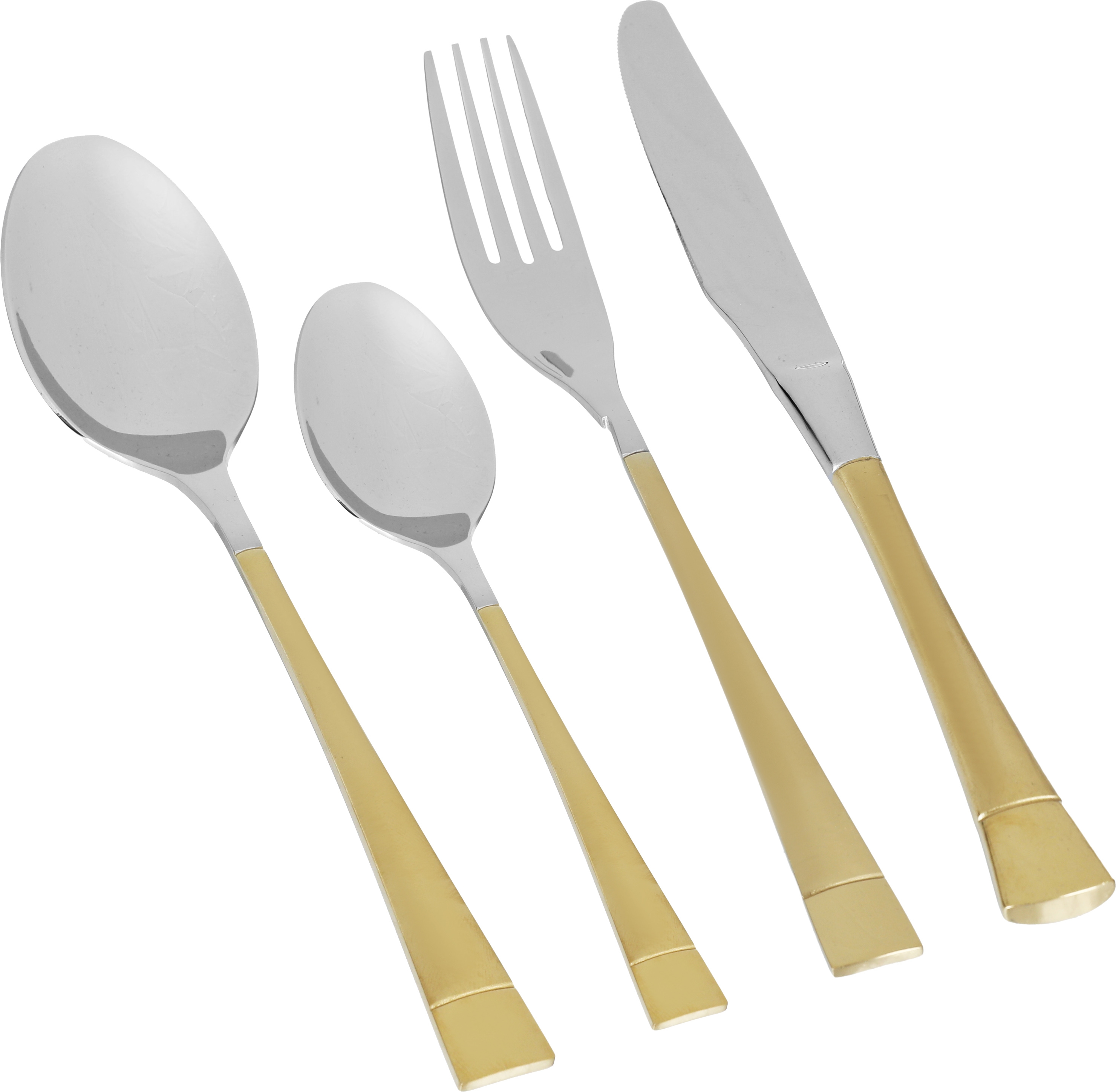 Al Saif Gallery Steel Knife Set, 6 Pieces - Gold/Silver product image 1