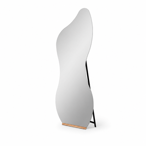 مراية ستاند زجاج، 150×40 سم، ستاند معدن - اسود خشبي product image 2
