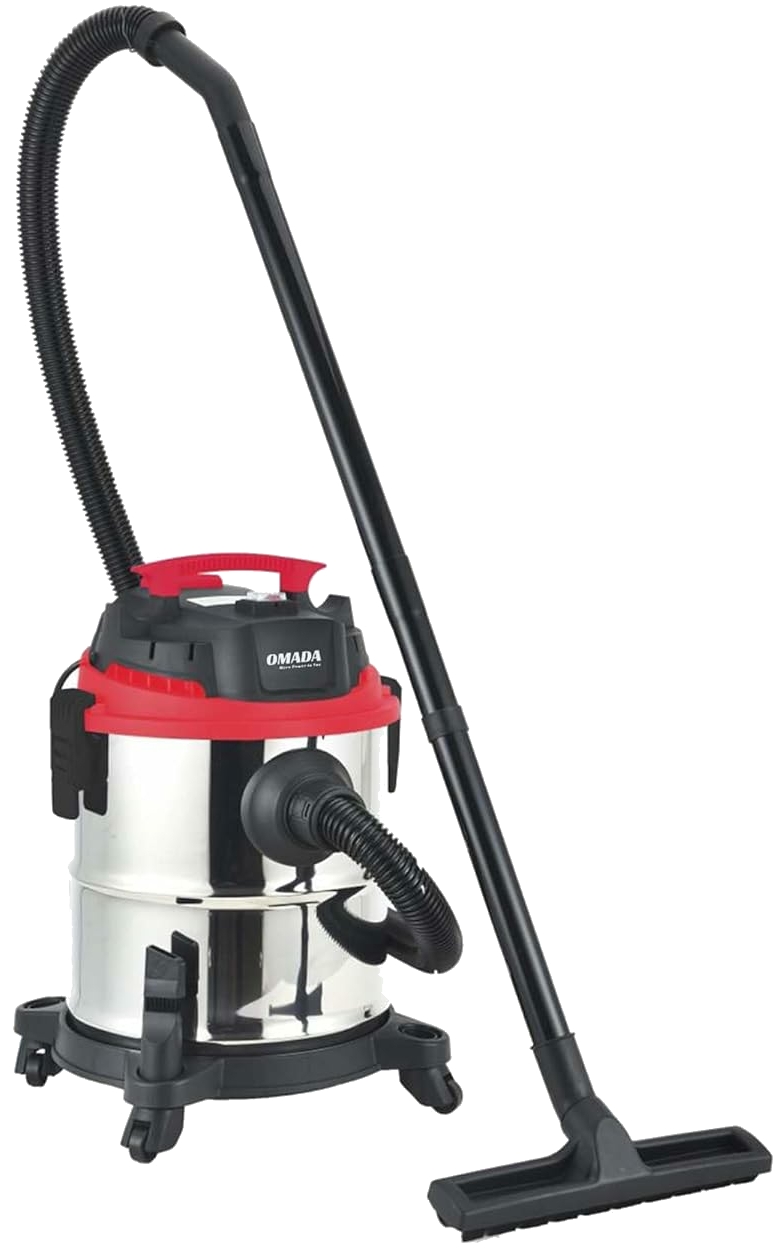 Koolen 806101007 Barrel Vacuum Cleaner, 1300 Watt, 15 Liter Dust Bag - Silver Red product image 1