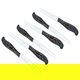 طقم سكاكين استيل السيف غاليري،بيد بلاستيك رخامي، 6 قطع - أسود product image 1