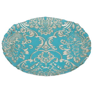 Al Saif Gallery Glass Serving Plate, 21X21X2 Cm - Turquoise product image
