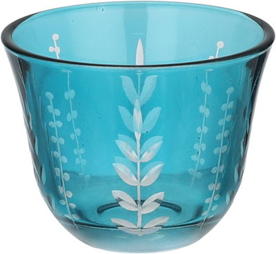 طقم فناجين قهوة سعودي زجاج السيف غاليري، 12 قطعة، مشجر - أزرق شفاف product image 2