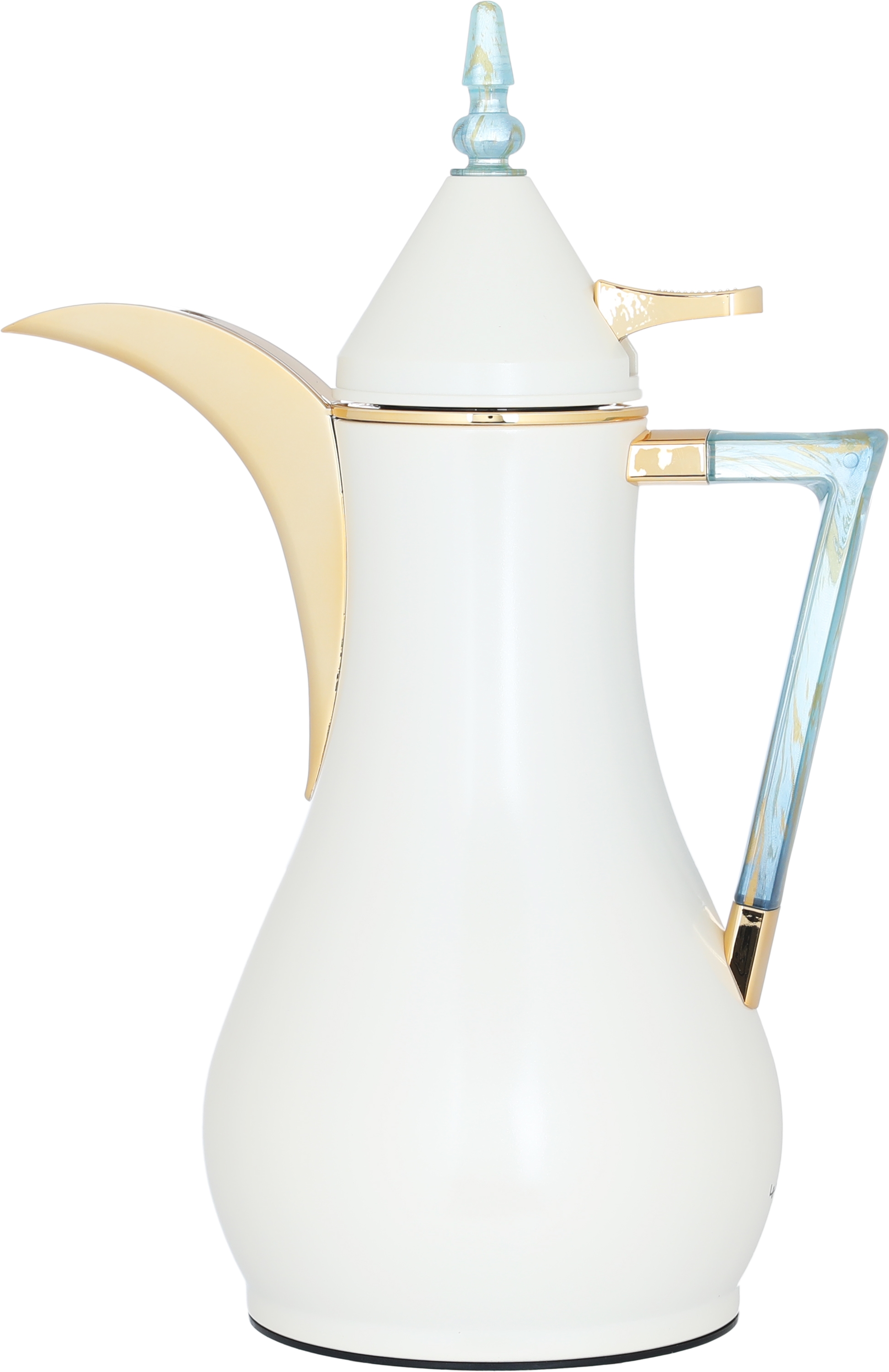 Al Saif Gallery Maha thermos set, two pieces, 1 liter, thermal glass inner shell, steel outer shell - pearl product image 3