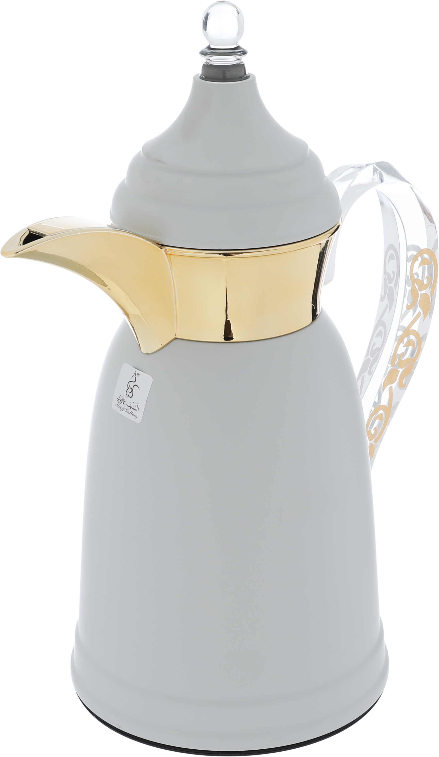 Al Saif Gallery Qamar thermos set, 1 liter, thermal glass inner container, steel outer shell - light gray product image 9
