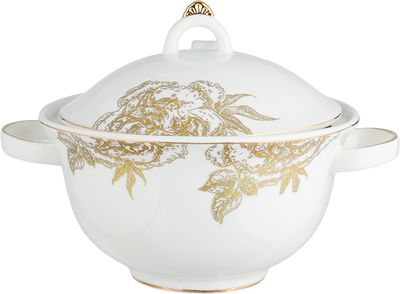 طقم سفرة بورسلان زجاج السيف غاليري، 61 قطعة، منقوش - ابيض شفاف product image 2