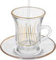 طقم تقديم شاي و قهوة زجاج السيف غاليري، 50 قطعة - شفاف product image 5