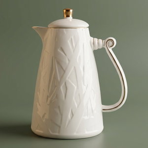 Al Saif Gallery porcelain thermos, 1.5 liters, engraved with gold-white script product image