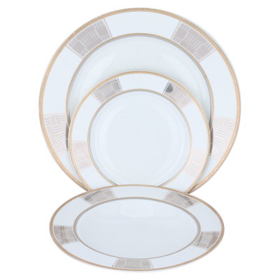 طقم سفرة بورسلان السيف غاليري، 65 قطعة، دائري - أبيض product image 6