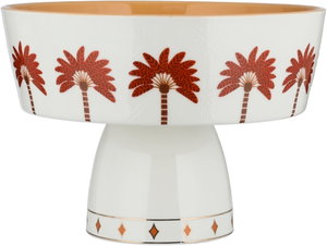 وعاء تقديم بورسلان السيف غاليري، 23x23x16 سم، دائري، بقاعدة - ابيض بني product image 2
