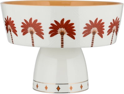 وعاء تقديم بورسلان السيف غاليري، 23x23x16 سم، دائري، بقاعدة - ابيض بني product image 2