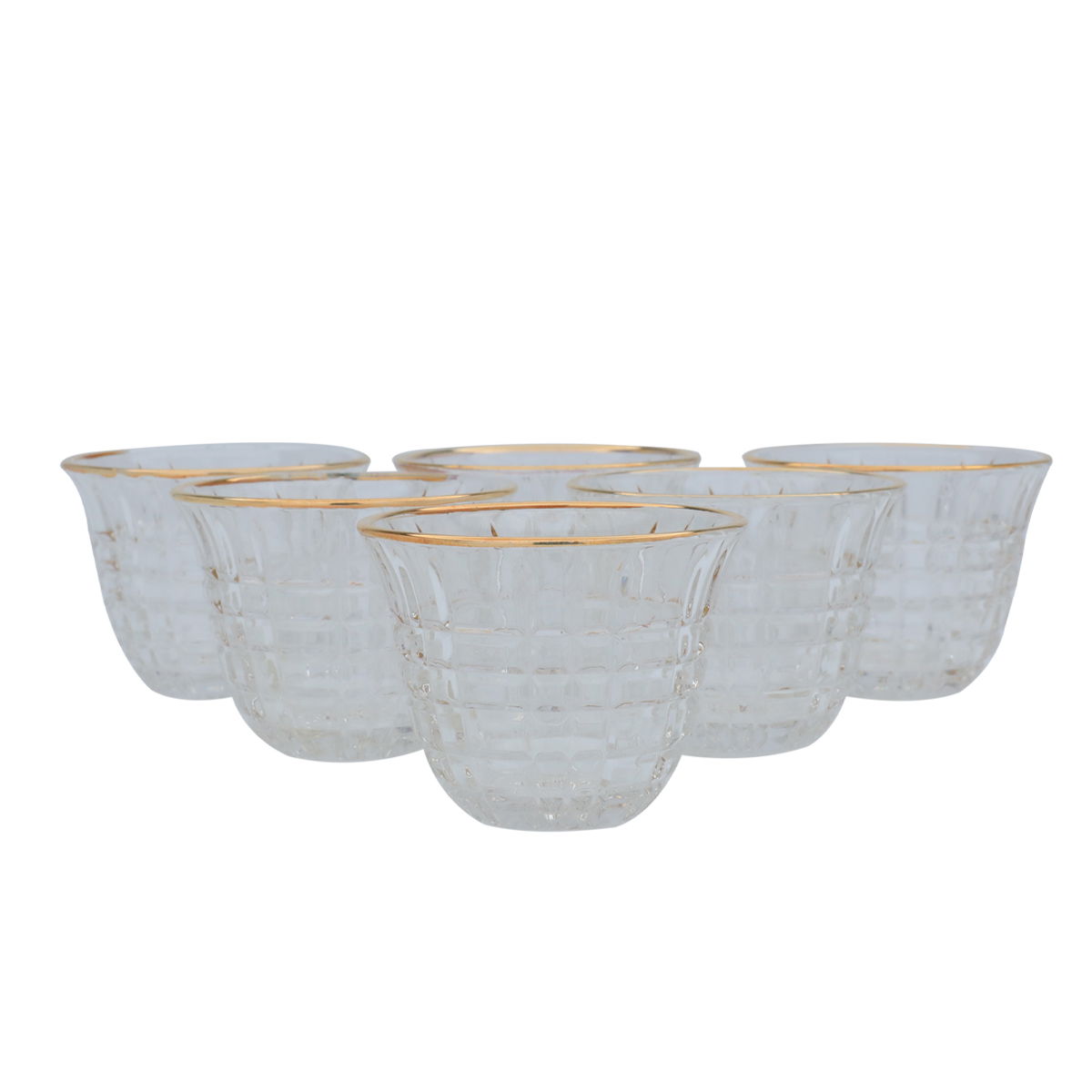 Max Al Saif Gallery Coffee Cup Set, Glass, 6 Pieces - Clear product image 2