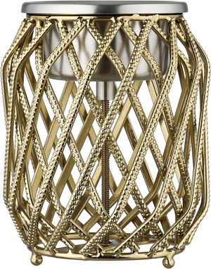 مبخرة ستانلس استيل السيف غاليري، 14x14x26 سم، قاعدة - فضي ذهبي product image 2