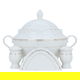 طقم سفرة بورسلان السيف غاليري، 65 قطعة - أبيض ذهبي product image 3