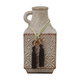 Al-Abdul Latif ceramic decorative vase, 13 x 13 x 23 cm, square - gray brown product image 1