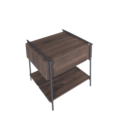 كومدينه خشب ام دي اف، 50×50×47.10 سم، 1 درج و رف - بني غامق product image 3