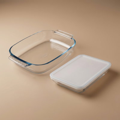 Pyrex Glass Oven Tray Set, 2 Pieces - Clear product image 1