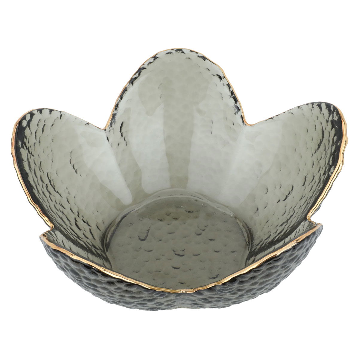 Al Saif Gallery glass plate, 8 x 16 x 8 cm, gold-light gray rim product image 2