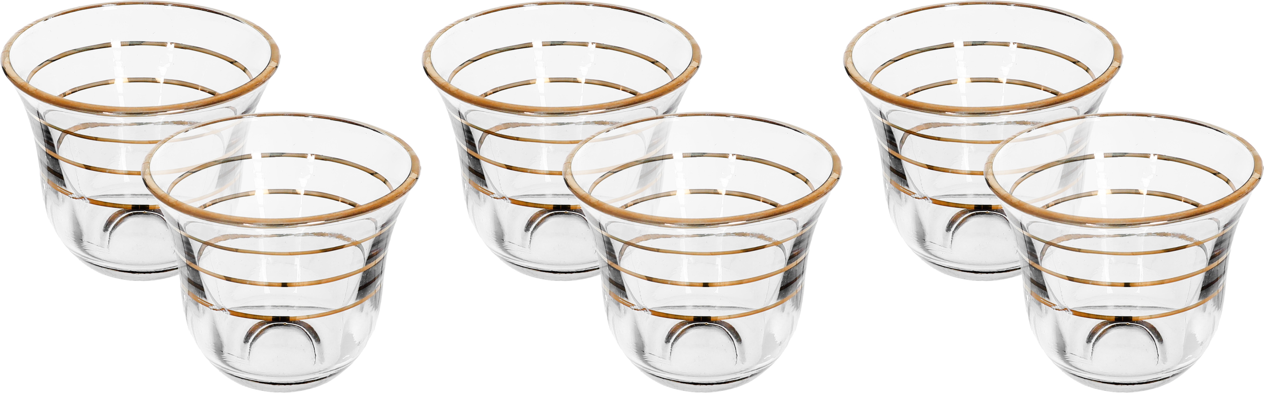 Olayan Al Saif Gallery Glass Coffee Cup Set, 6 Pieces, 90 ml - Clear product image