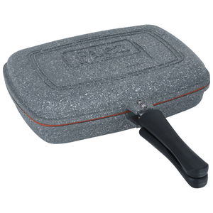 طاوة جرانيت بوجهين فاليز، 34 سم، مستطيلة - رمادي product image