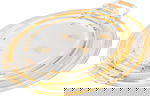 Al Saif Gallery steel tray set, 3 pieces, oval, gold-silver engraved product image 1