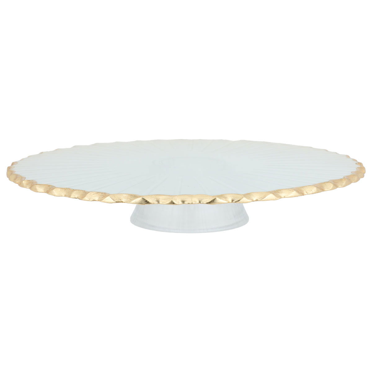 Al Saif Gallery glass cake stand, 30.5 x 5.5 cm - white product image