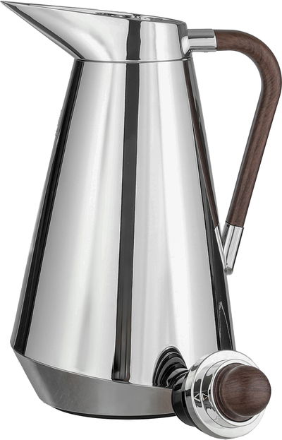 طقم ترامس طريف السيف غاليري، 1/0.7 لتر، حافظة داخلية زجاج، يد خشبي غامق، غطاء ضغاط - فضي product image 5