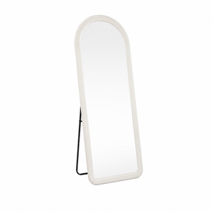 مراية ستاند زجاج، 170×70 سم، ستاند معدن، اطار مخمل - اوف وايت product image 2