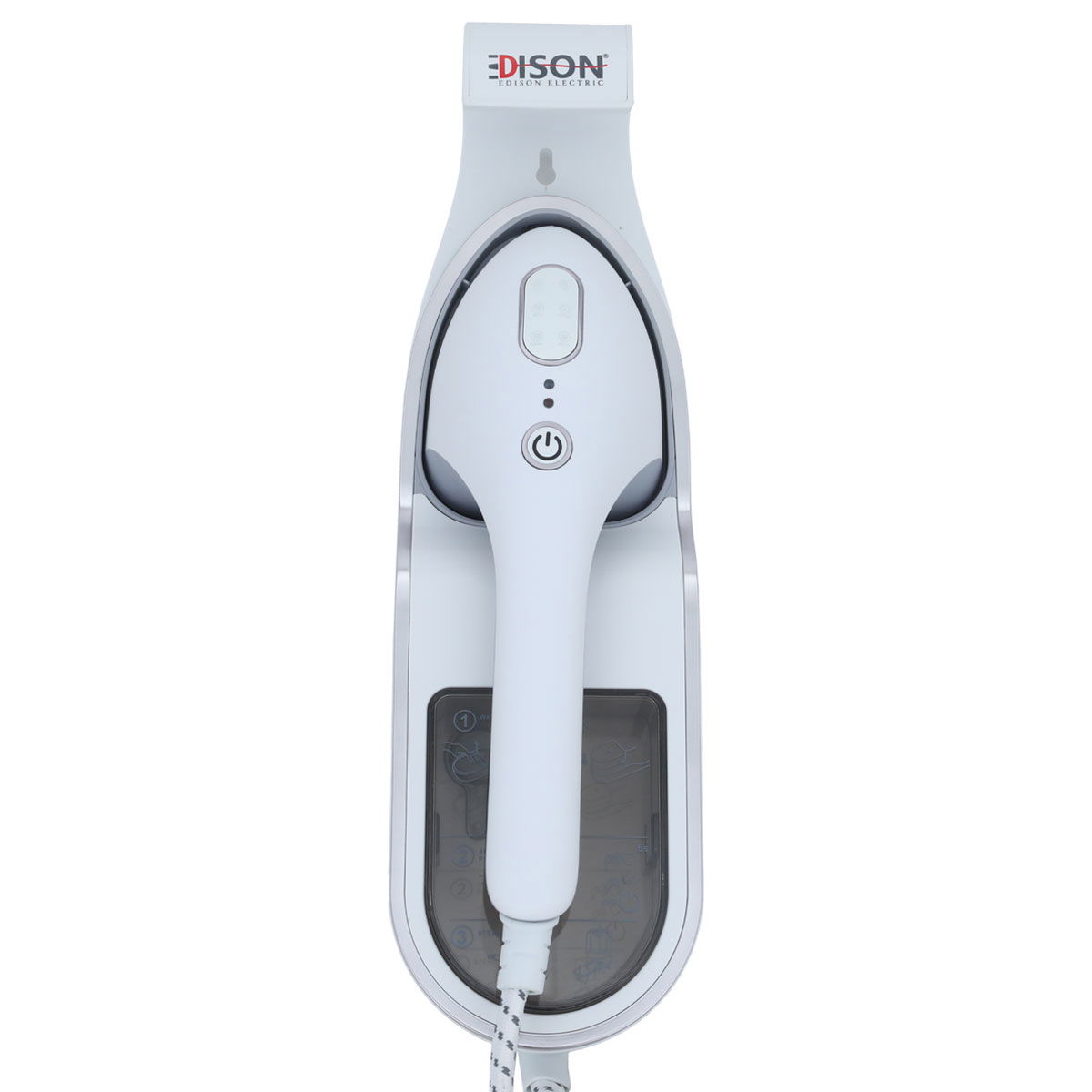 Edison Steam Iron, Stand, 330 Ml, 1500 Watt - Silver White product image 2