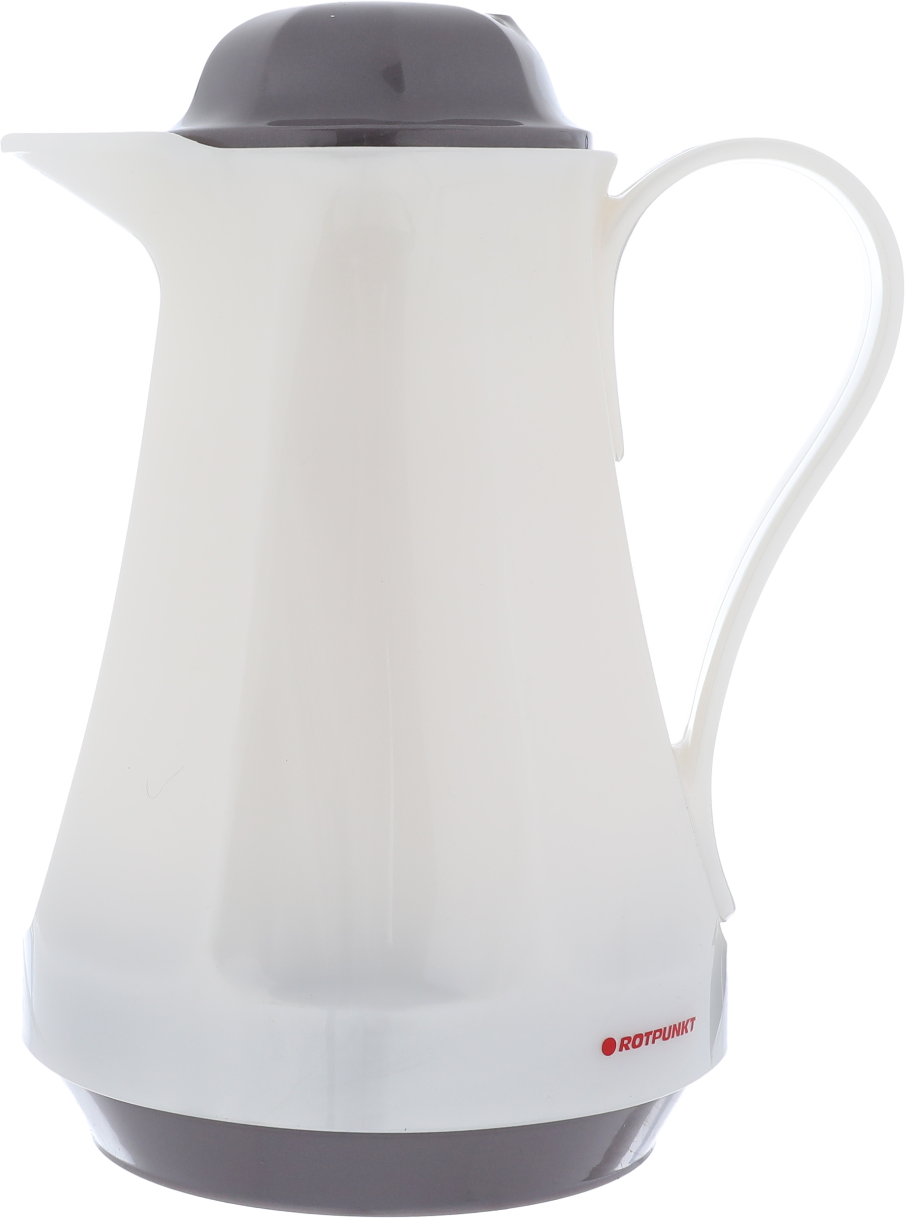 Rotpont thermos, 1 liter, glass inner container, plastic outer shell - white grey product image