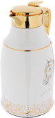 Al Saif Gallery thermos set, 1.3 liters/1 liter, glass inner container, plastic outer shell - white and golden product image 3